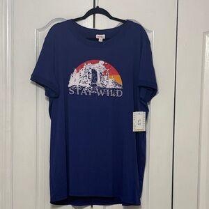 LuLaRoe Stay Wild Liv Graphic Tee